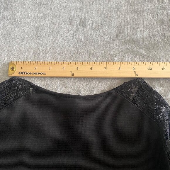 DIVIDED Black Bodycon Dress with Lace Sleeves Size 4 Romantic Goth Dark Fairy - Picture 7 of 7
